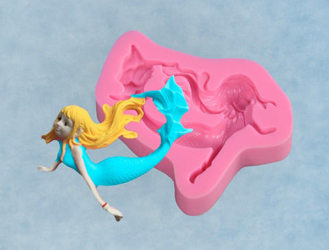 Silikonform - 3D Meerjungfrau