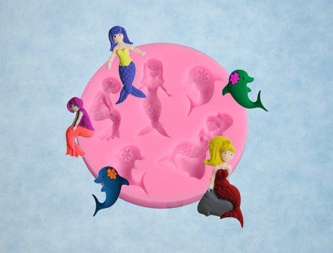 Silikonform - Mini Meerjungfrau