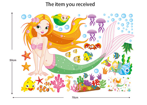 Wand Tatoo - Meerjungfrau